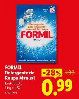 Lidl FORMIL Detergente de Roupa Manual promoção