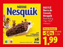 Lidl NESTLÉ Barra de Cereais Nesquik promoção