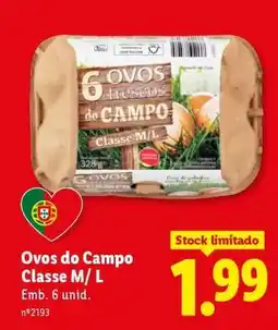 Lidl Ovos do Campo Classe M/L promoção
