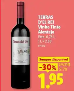 Lidl Terras d'el Rei Vinho Tinto Alentejo promoção