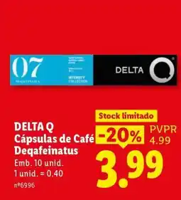 Lidl DELTA Q Cápsulas de Café Deqafeinatus promoção