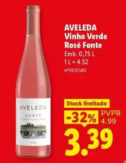 Lidl AVELEDA Vinho Verde Rosé Fonte promoção