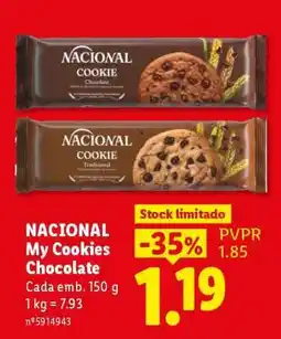 Lidl NACIONAL My Cookies Chocolate promoção