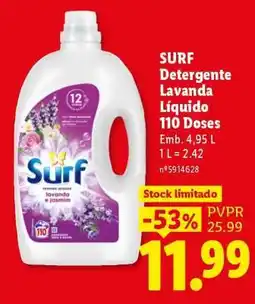 Lidl SURF Detergente Lavanda Líquido 110 Doses promoção