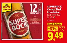 Lidl Super Bock Cerveja Pack Económico promoção