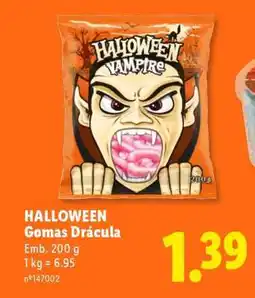 Lidl HALLOWEEN Gomas Drácula promoção