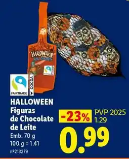 Lidl HALLOWEEN Figuras de Chocolate de Leite promoção