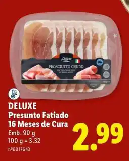 Lidl DELUXE Presunto Fatiado 16 Meses de Cura promoção