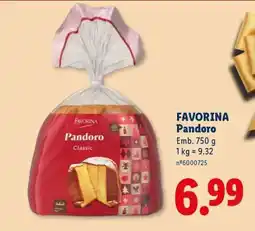 Lidl FAVORINA Pandoro promoção