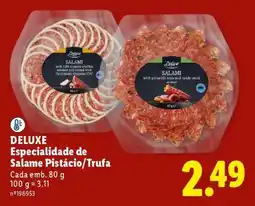 Lidl DELUXE Especialidade de Salame Pistácio/Trufa promoção