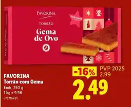 Lidl FAVORINA Torrão com Gema promoção