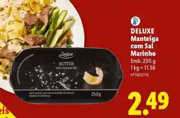 Lidl DELUXE Manteiga com Sal Marinho promoção