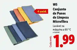 Lidl W5 Conjunto de Panos de Limpeza Microfibra promoção