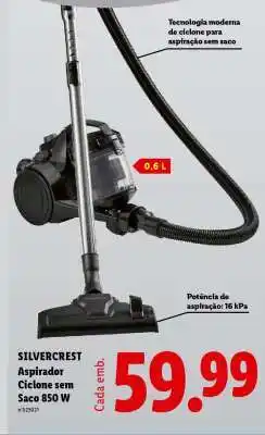 Lidl SILVERCREST Aspirador Ciclone sem Saco 850 W promoção