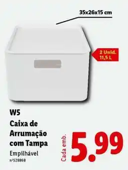 Lidl W5 Caixa de Arrumação com Tampa promoção