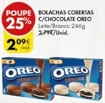 Pingo Doce Bolachas Cobertas c/Chocolate Oreo 246g promoção