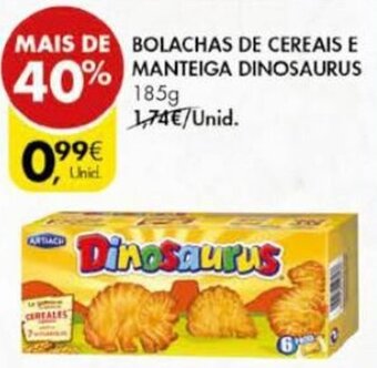 Pingo Doce Bolachas de Cereais e Manteiga Dinosaurus 185g promoção
