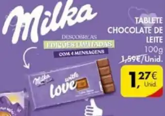 Pingo Doce Tablete Chocolate de Leite Milka 100g promoção