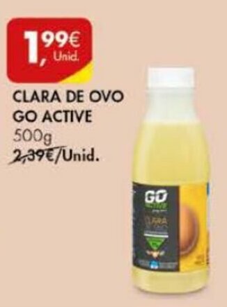 Pingo Doce Clara de Ovo Go Active 500g promoção