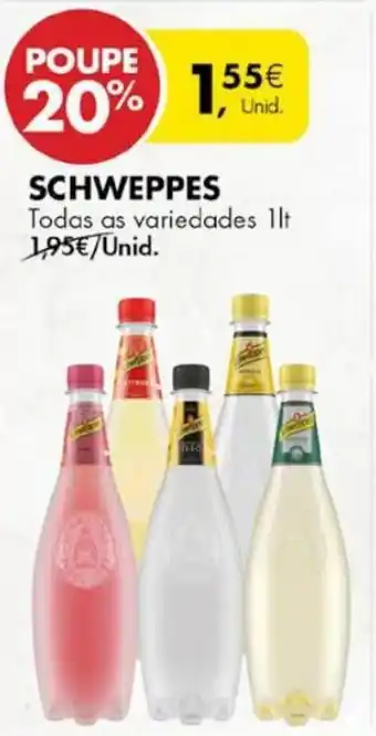 Pingo Doce Schweppes 1L promoção