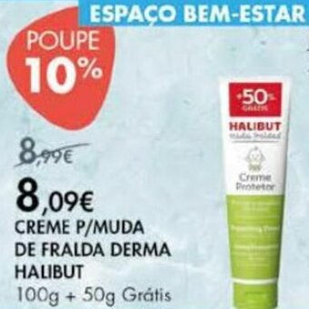 Pingo Doce Creme P/Muda de Fralda Derma Halibut 100g + 50g promoção