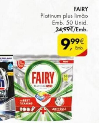 Pingo Doce Fairy Platinum Plus Limão 50 unid promoção