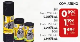 Pingo Doce Sacos do Lixo 30L 20 unid promoção