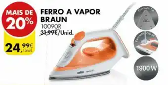 Pingo Doce Ferro a Vapor Braun 1900W promoção