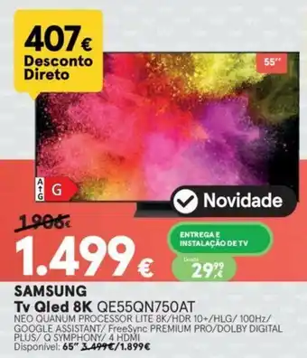 Worten Samsung TV QLED 8K 55" promoção