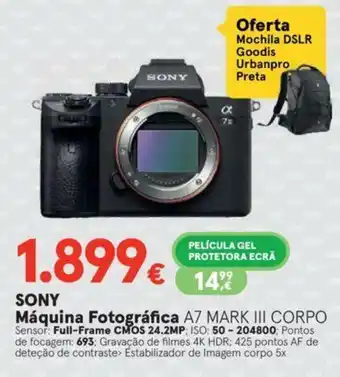 Worten Sony Máquina Fotográfica A7 Mark III Corpo promoção