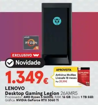 Worten Lenovo Desktop Gaming Legion promoção