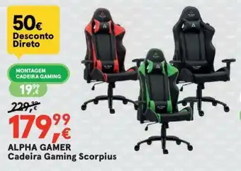 Worten Alpha Gamer Cadeira Gaming Scorpius promoção