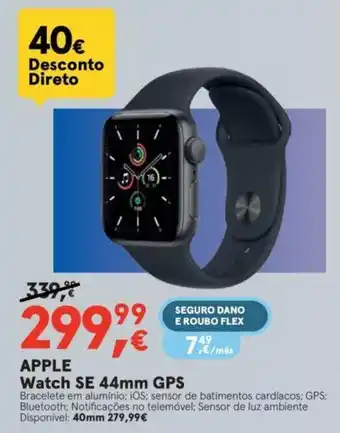 Worten Apple Watch SE GPS 44mm promoção