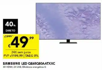 Radio Popular Samsung LED QE65Q80AATXXC promoção