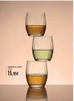 El Corte Inglés Praga - counto de 4 copos promoção