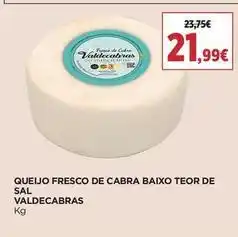Supercor Queijo fresco de cabra baixo teor de sal promoção