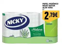Neomáquina Papel higiénico nicky natur aloe vera promoção