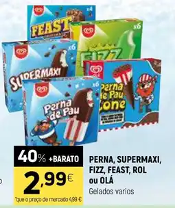 Coviran Perna, supermaxi, fizz, feast, rol ou olá gelados varios promoção