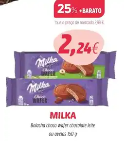 Coviran milka bolacha choco wafer chocolate leite ou avelas promoção