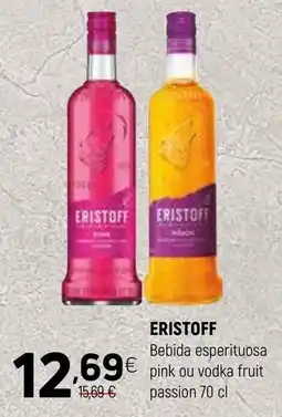 Coviran eristoff bebida esperituosa pink ou vodka fruit passion promoção