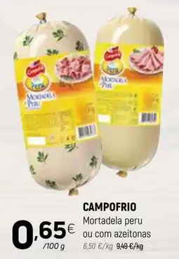 Coviran Campo Frio mortadela peru ou com azeitonas promoção