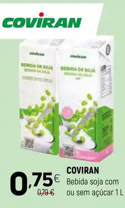 Coviran Coviran bebida soja com ou sem açúcar promoção