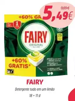 Coviran Fairy detergente tudo em um limão promoção