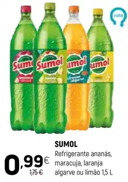 Coviran Sumol refrigerante ananás, maracuja, laranja algarve ou limão promoção
