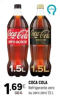 Coviran Coca Cola Refrigerante zero ou zero zero 1,5 L promoção