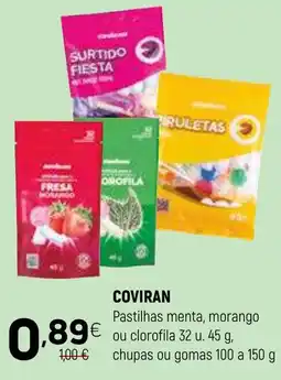 Coviran coviran pastilhas menta morango ou clorofila promoção