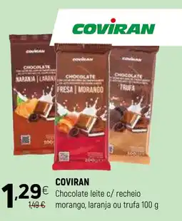 Coviran Coviran chocolate leite c/ recheio promoção