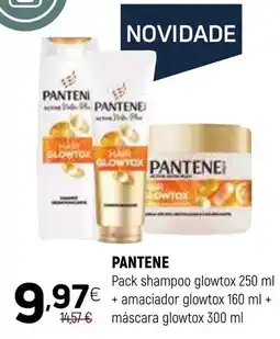 Coviran Pantene pack shampoo glowtox 250 ml + amaciador glowtox 160 ml + máscara glowtox 300 ml promoção