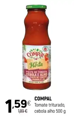 Coviran Compal tomate triturado, cebola alho promoção