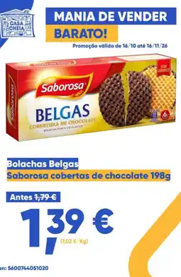 Casa Cheia Bolachas belgas saborosa cobertas de chocolate promoção